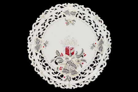 Doily Red Candle